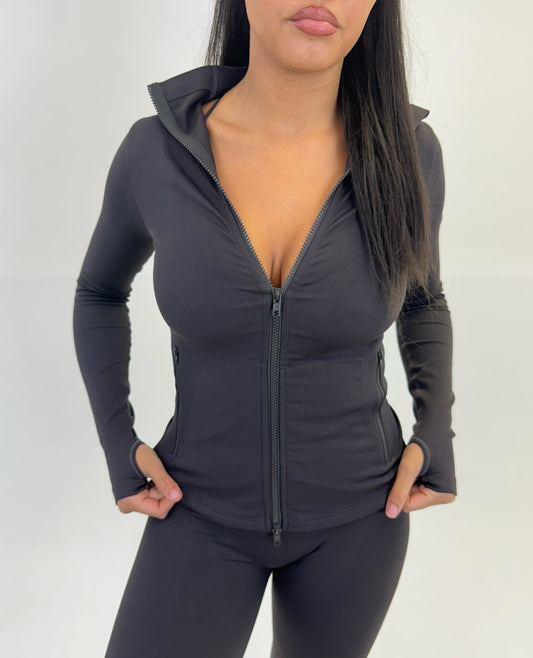 Body Shaping Sport Jacket - Cacao