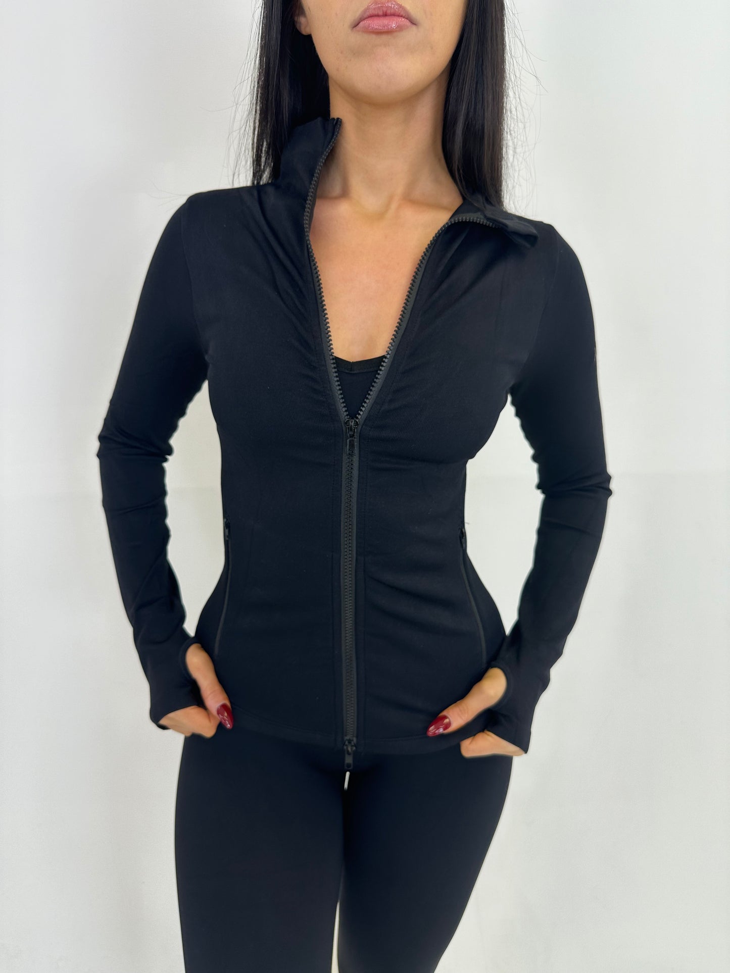 Body Shaping Sport Jacket - Black Berry