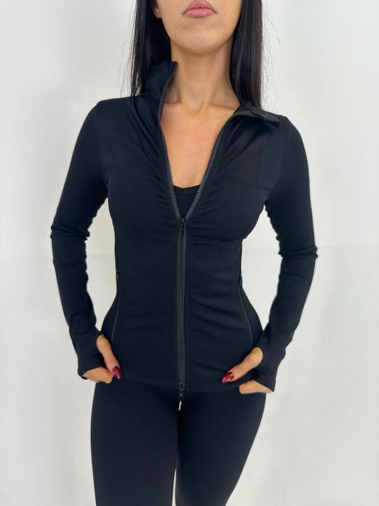 Body Shaping Sport Jacket - Black Berry